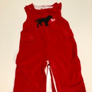 Boy's Valentine's Day Overalls Outfit in 9 Months